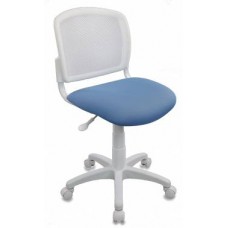 Кресло детское Бюрократ CH-W296NX 26-24 спинка сетка белый TW-15 сиденье голубой 26-24